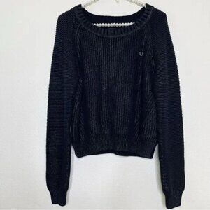 True Religion Size Small Black Knit Sweater I Size Small